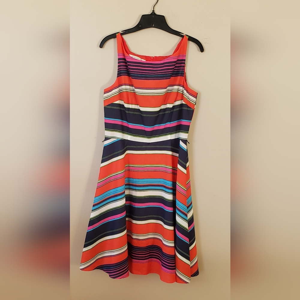 Evan-Picone Women's Multicolored Fit and Flare Dress Size 10